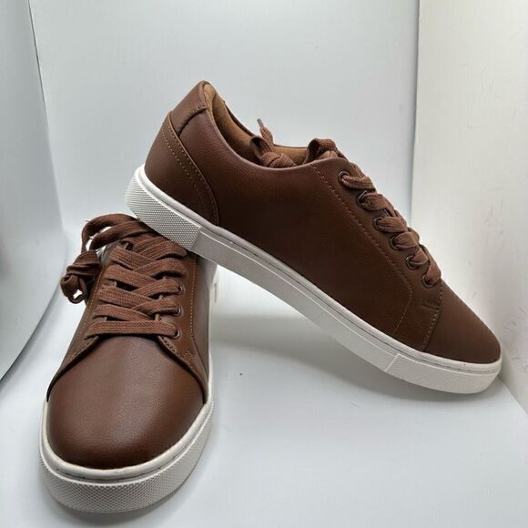 CUSHIONAIRE MENS lace up Sneaker +Comfort Foam 9 BROWN - MENS - Picture 6 of 7